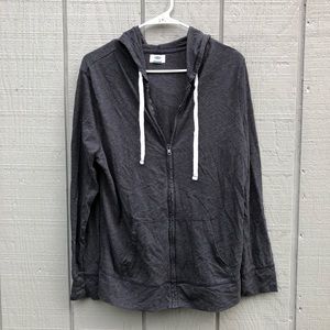 Large old navy basic zip up hoodie